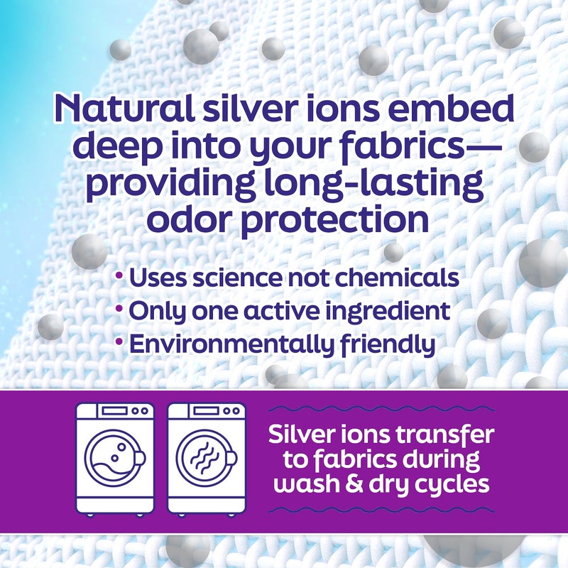 SilverWorks! Deodorizer Laundry Odor Eliminator For Clothes - Natural Silver Ion Infused Washer Sheets - Laundry Deodorizer Odor Eliminator - Lasting Laundry Odor Remover Dryer Deodorizer -24 Loads - Image 3