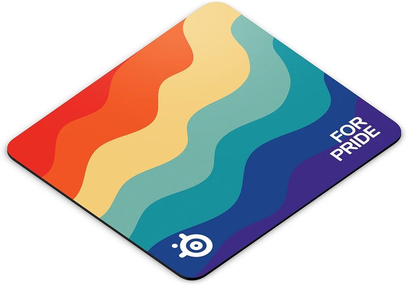 steelseries وسادة ماوس للألعاب من ستيل سيريز QcK كبيرة لنسخة فخر محدودة، قماش ميكرو منسوج حصري، محسّنة لسرعة الماوس المنخفضة والعالية، متينة وقابلة للغسل، تصميم قوس قزح - Image 1