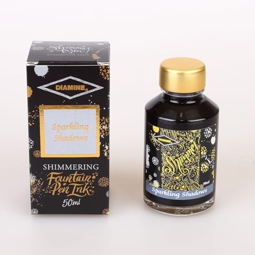 DIAMINE Fountain Pen Shimmer Ink 50ML, Sparkling Shadows - Image 3