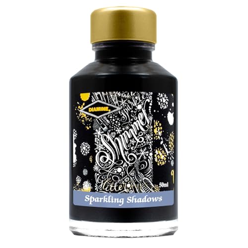 DIAMINE Fountain Pen Shimmer Ink 50ML, Sparkling Shadows - Image 2