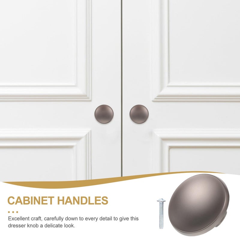 Large Single Hole Zinc Alloy Door Handle Gray Metal Pull For Cabinet Drawer Wardrobe - Image 4