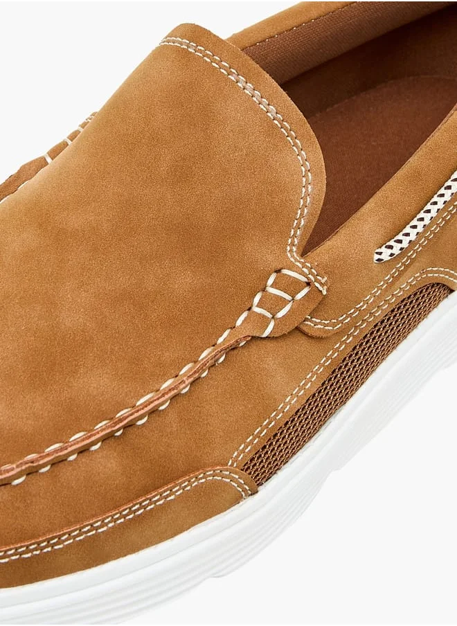 ال بي ال من شو اكسبرس Men's Textured Slip-On Loafers