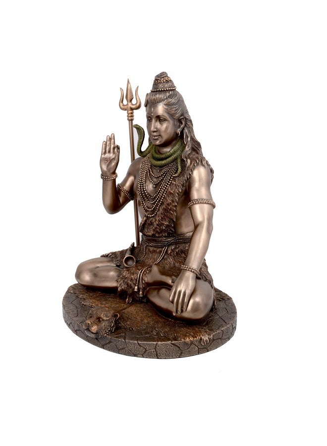 Aone India 10" Lord Shiva in Ashirwad Mudra Bonded Bronze | Home Decor. - Image 2