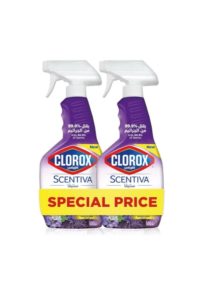 Clorox Multi-Surface Cleaner Scentiva Tuscan Lavender 2 x 500ml - Image 1