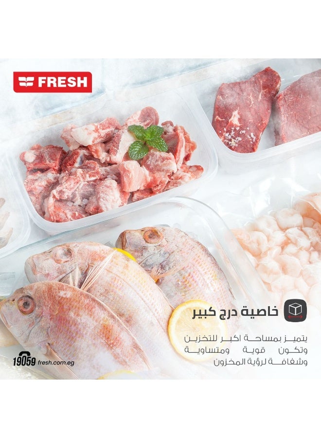 Fresh Upright Freezer FNU-LR250S ,5 Drawers Silver - Inner Hand - Image 3