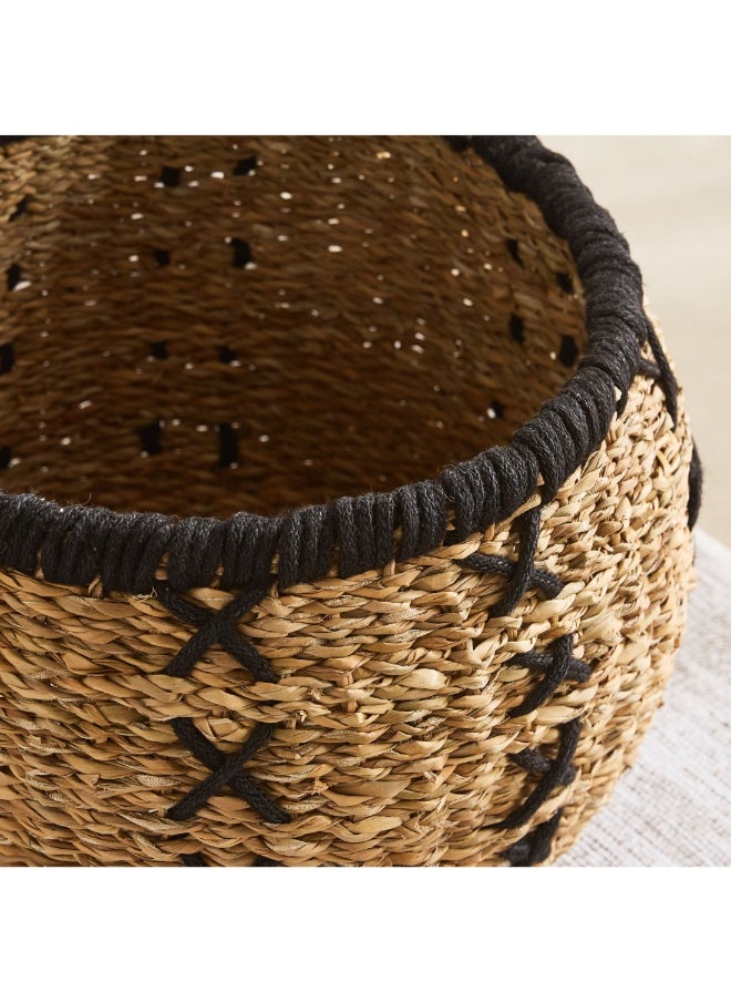 Home Box سلة تخزين متعددة الاستخدامات بخياطة طبيعية 37 × 30 سم  - Image 1