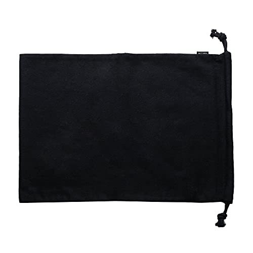 ZENPAC Shoe Bags for Storage, Black Duster Flannel Drawstring Pouch, Washable Breathable Cotton Fabric Cloth for Boots, Travel, Luggage, 12x17, 2 Pack - Image 2