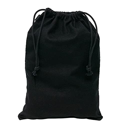 ZENPAC Shoe Bags for Storage, Black Duster Flannel Drawstring Pouch, Washable Breathable Cotton Fabric Cloth for Boots, Travel, Luggage, 12x17, 2 Pack - Image 4