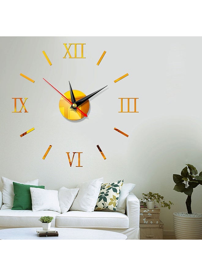 NIBEMINENT DIY Large Acrylic Modern Wall Clock Gold 40x40centimeter  - Image 1