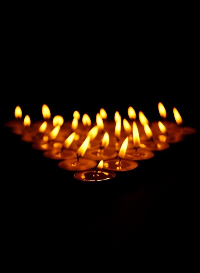 ZEPZY Tea Light Candles 100% Pure Wax, 10 Pcs, Long Burn Tealight, White Unscented Tea Light Candle, Decorative Perfect for Home, Diwali, Navratri, Dussera, New Year, Decorative Candles (10) - Image 3