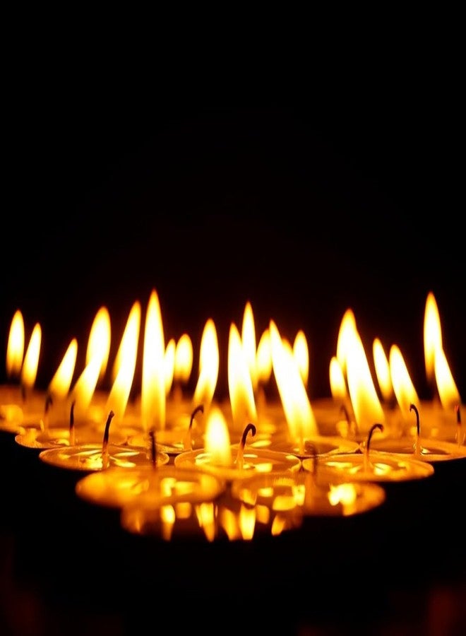 ZEPZY Tea Light Candles 100% Pure Wax, 10 Pcs, Long Burn Tealight, White Unscented Tea Light Candle, Decorative Perfect for Home, Diwali, Navratri, Dussera, New Year, Decorative Candles (10) - Image 4