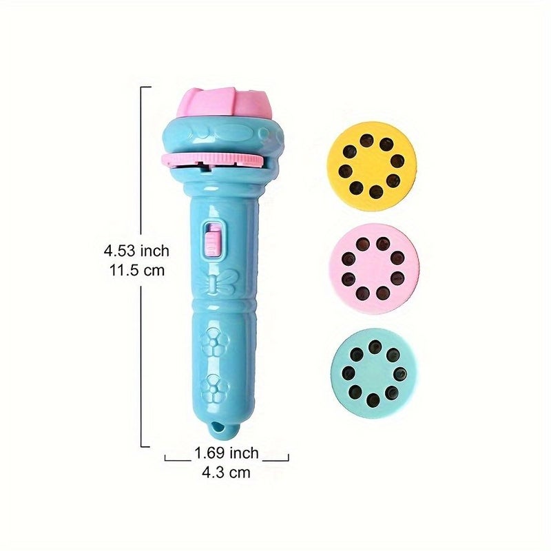 6 Cards Projector Flashlight With 48 Patterns Educational Toy for Bedtime Purple - Image 2
