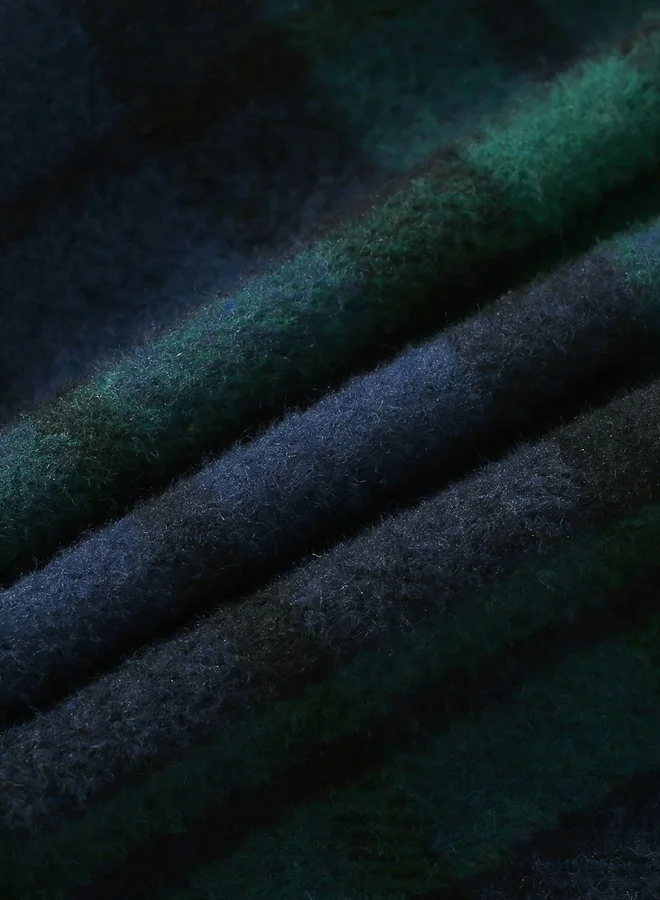 Take Two Take Two Checked Patch Detail Button Up Jacket