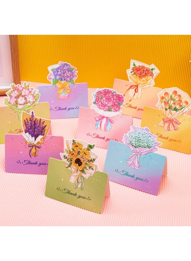 BenQuand Bulk Foldable Flower Greeting Cards,Color Romantic Flower Blank Cards Note Card, Wedding Card Flower Card.16Pcs - Image 3
