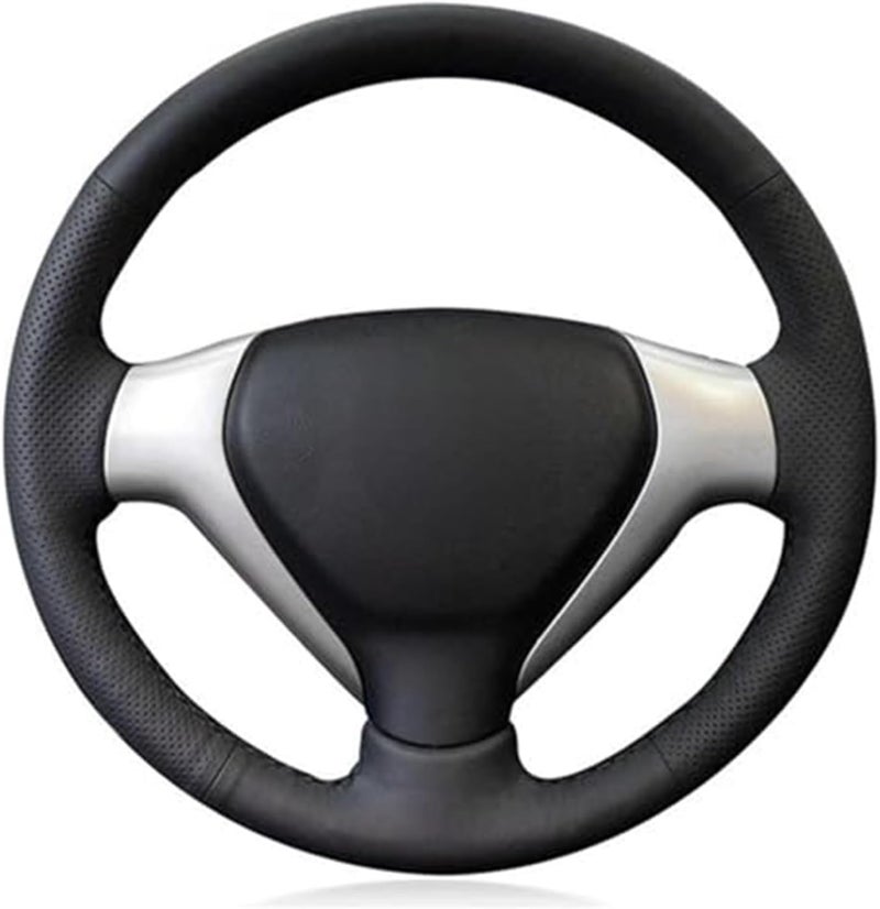 Wivplex Black Leather Steering Wheel Cover - Image 1
