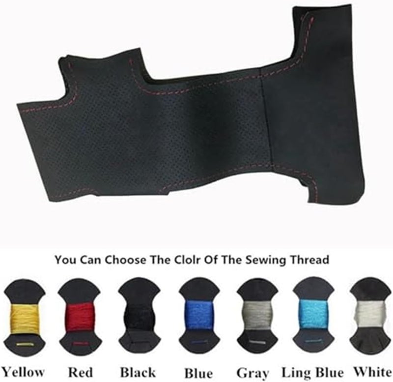 Wivplex Black Leather Steering Wheel Cover - Image 4