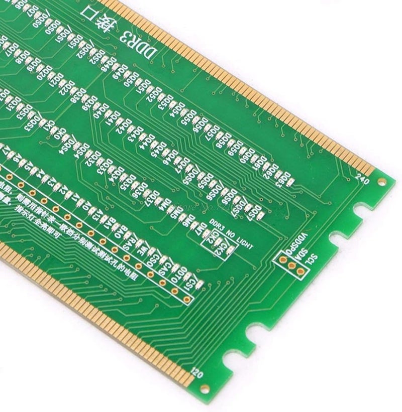 DDR2 DDR3 DDR4 Motherboard RAM Tester with LED Light Analyzer Repair Tool - Image 4