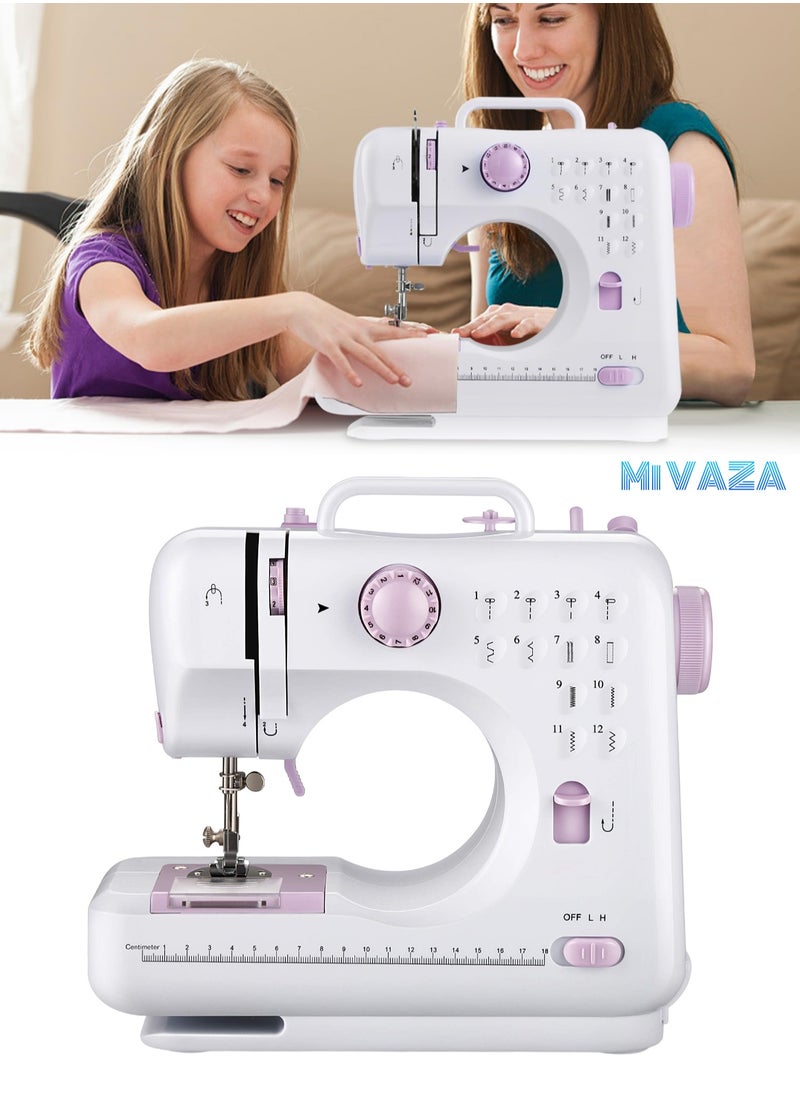 Mi VAZA - 12-Stitch Electric Sewing Machine - Double Line and Double Speed - Portable Multifunctional Sewing Machine for Beginners and Kids - Image 1