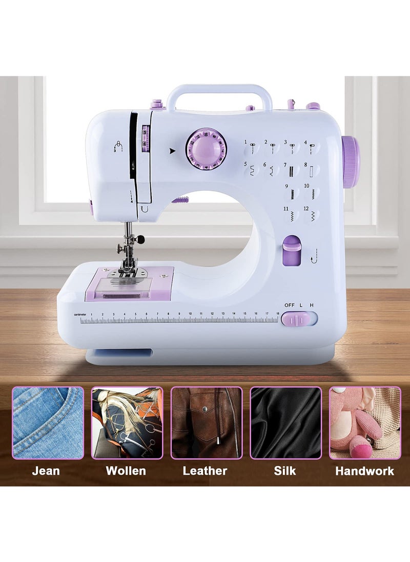 Mi VAZA - 12-Stitch Electric Sewing Machine - Double Line and Double Speed - Portable Multifunctional Sewing Machine for Beginners and Kids - Image 1