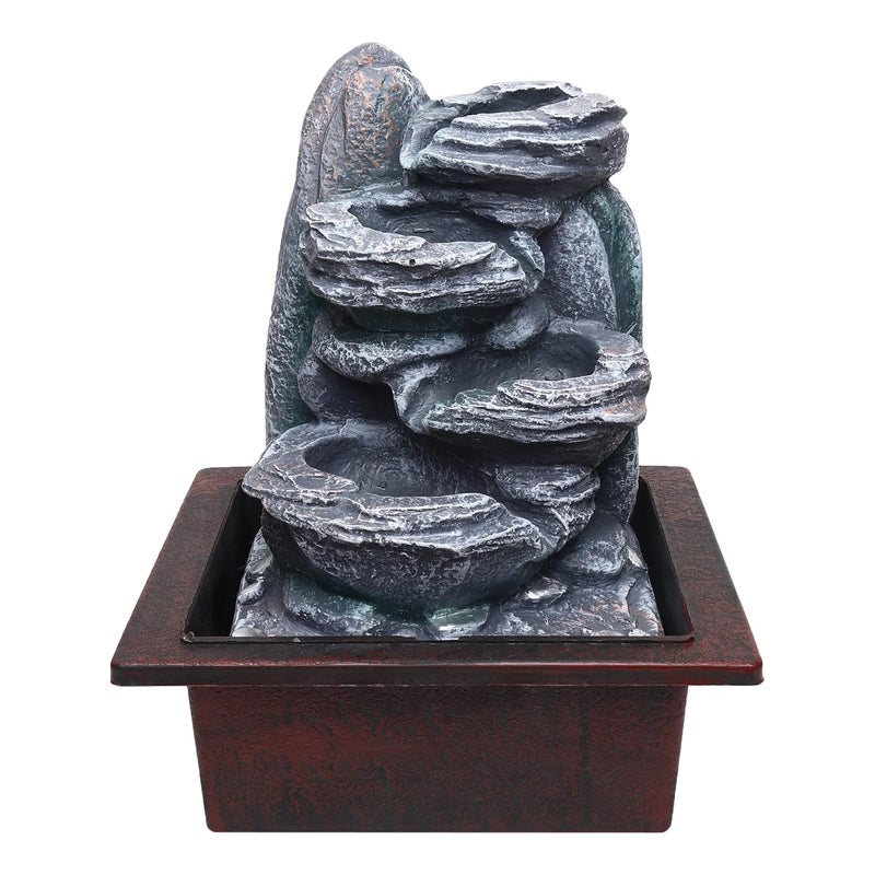 SPLICE Natural Water Fountain for Living Room,Pooja Mandir Tabletop Water Fountain for Gifting Item (Nature-NC-6) - Image 5