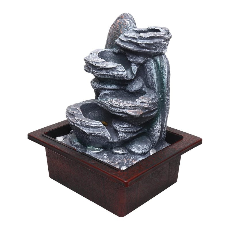 SPLICE Natural Water Fountain for Living Room,Pooja Mandir Tabletop Water Fountain for Gifting Item (Nature-NC-6) - Image 4