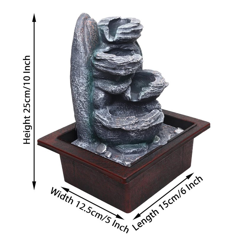 SPLICE Natural Water Fountain for Living Room,Pooja Mandir Tabletop Water Fountain for Gifting Item (Nature-NC-6) - Image 2