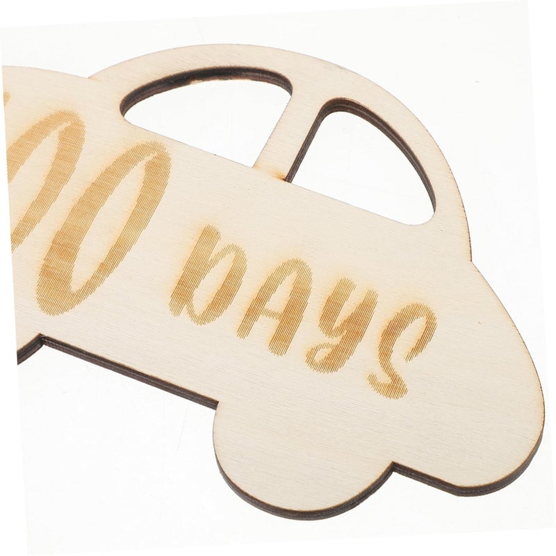 Teaux Decorative Wooden Card Days Growth Marker For Photo Props And Keepsakes Wood Chip For Newborns And Home Decor - Image 5