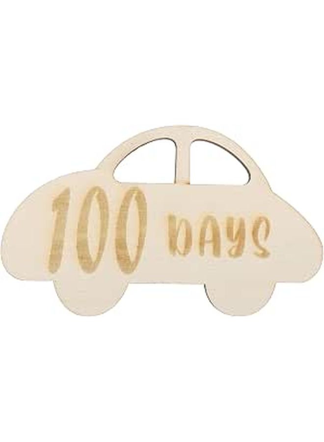 Teaux Decorative Wooden Card Days Growth Marker For Photo Props And Keepsakes Wood Chip For Newborns And Home Decor - Image 1