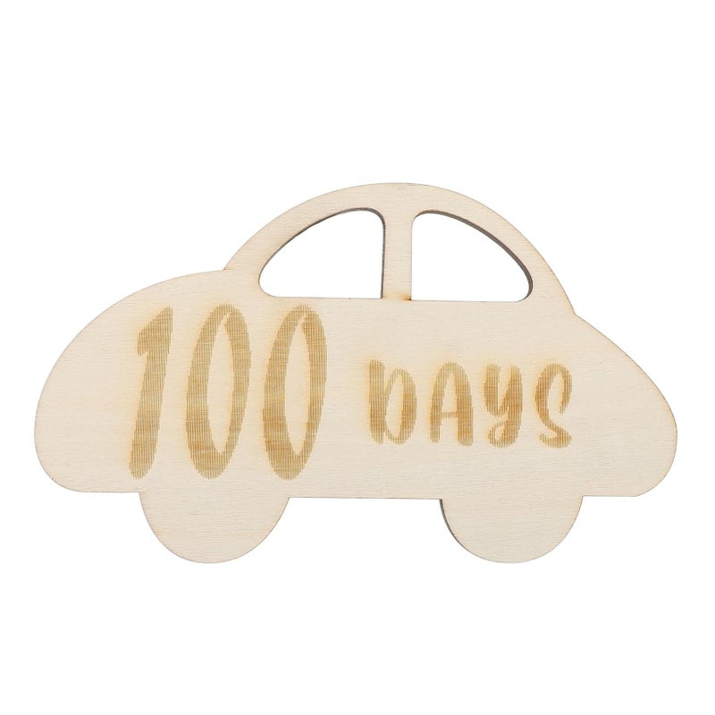 Teaux Decorative Wooden Card Days Growth Marker For Photo Props And Keepsakes Wood Chip For Newborns And Home Decor - Image 2