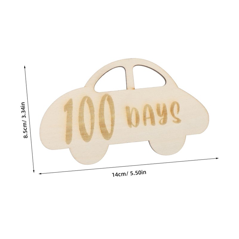 Teaux Decorative Wooden Card Days Growth Marker For Photo Props And Keepsakes Wood Chip For Newborns And Home Decor - Image 3