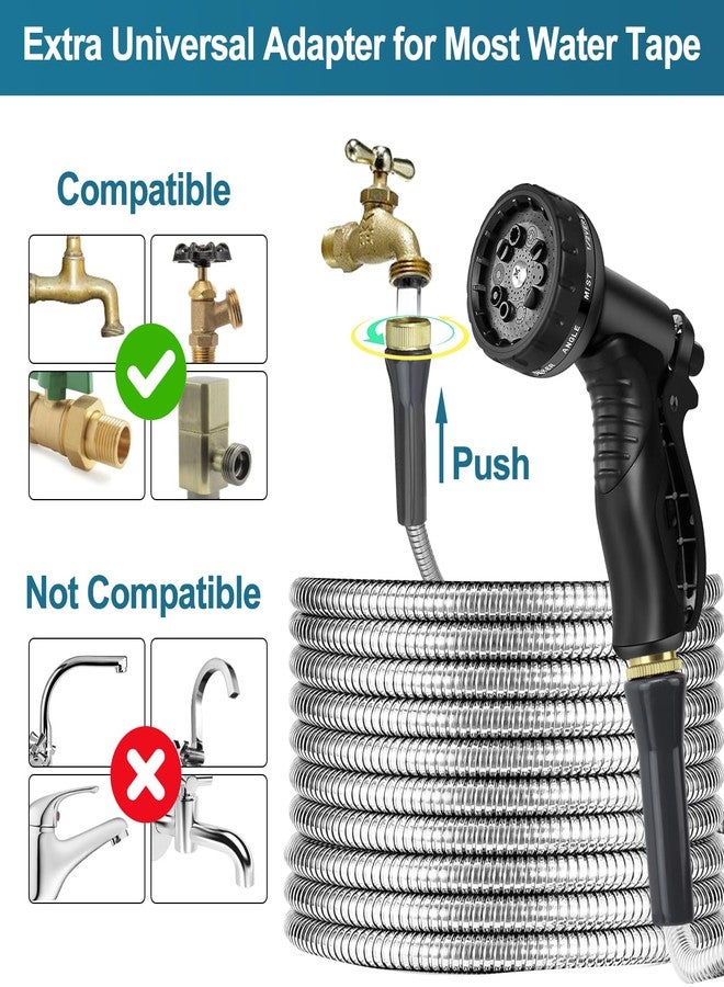 AnyEasy Metal Garden Hose, Stainless Steel Water Hose Heavy Duty Flexible Kink Free Hose (50 ft) - Image 3