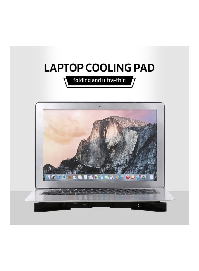 Loquat Folding Laptop Cooling Pad With USB Cable Black/White - Image 5
