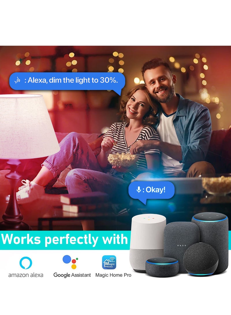 UREVO LED Smart Bulb E27 10W A60 Color Adjustable Light with Remote Control for Home Use and Everyday Lighting - Image 4