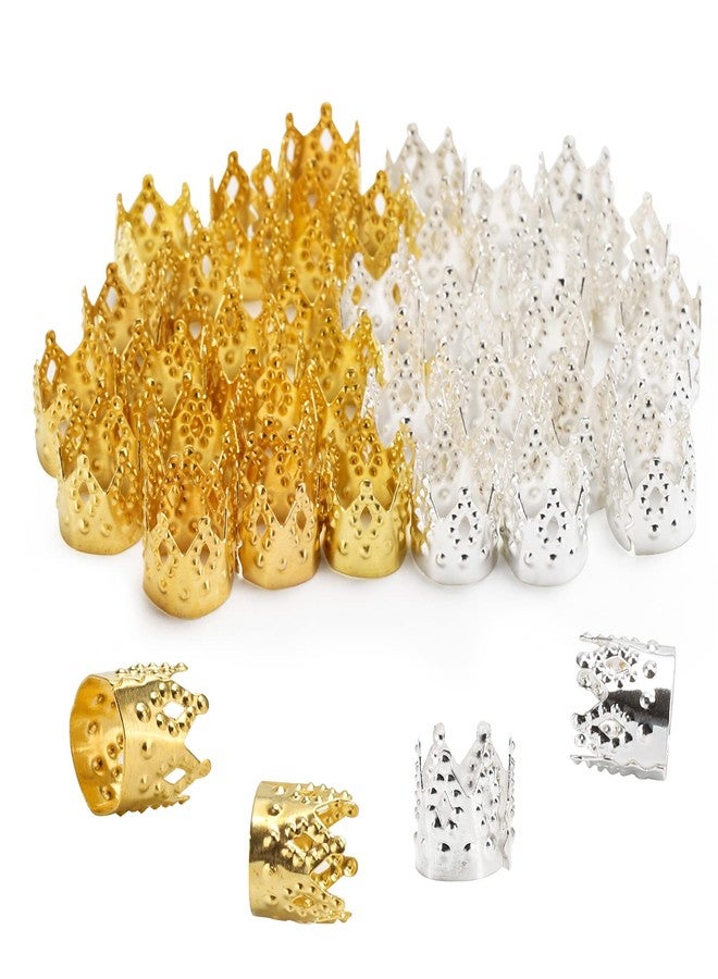 تي بيست ماكس مجموعة تي بيست ماكس المكونة من 200 قطعة من خرز الشعر، مجوهرات شعر دريدلوكس للنساء، حلقات شعر، مشابك، إكسسوارات، أساور معدنية فضية، تاج ذهبي - Image 1