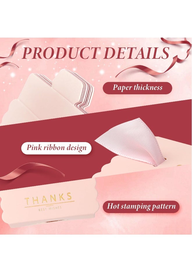 50 Pack Mini Pink Party Favor Bags with Bow Ribbon Treat Boxes for Weddings Baby Showers Celebrations - Image 3