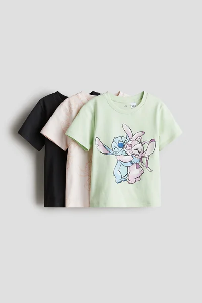 H&M 3-pack printed jersey tops