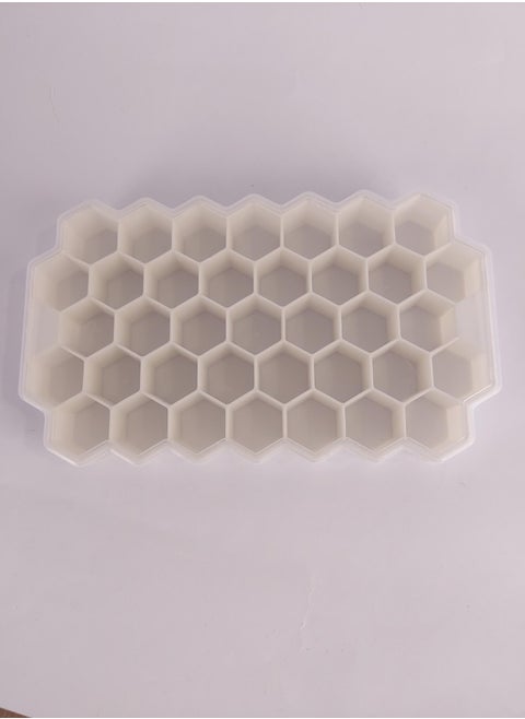 Honeycomb Silicone Ice Cube Tray With Lid Clear Multi colour