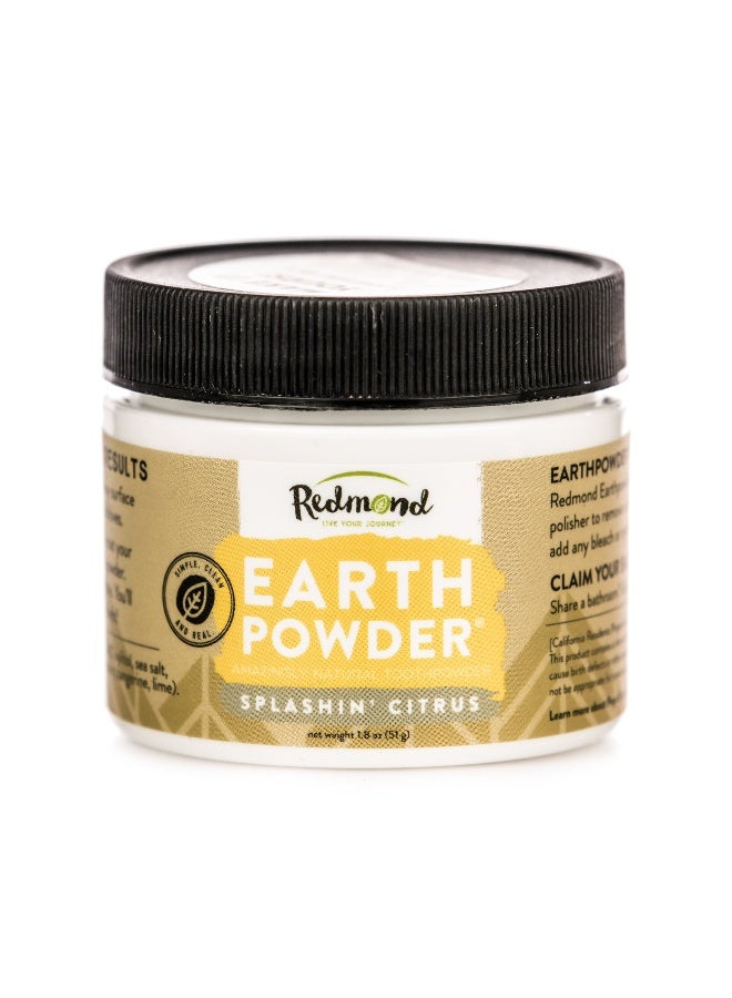 Redmond Earthpowder - All Natural Tooth and Gum Powder Bentonite Clay, Vegan Organic Non-Fluoride No - Image 1