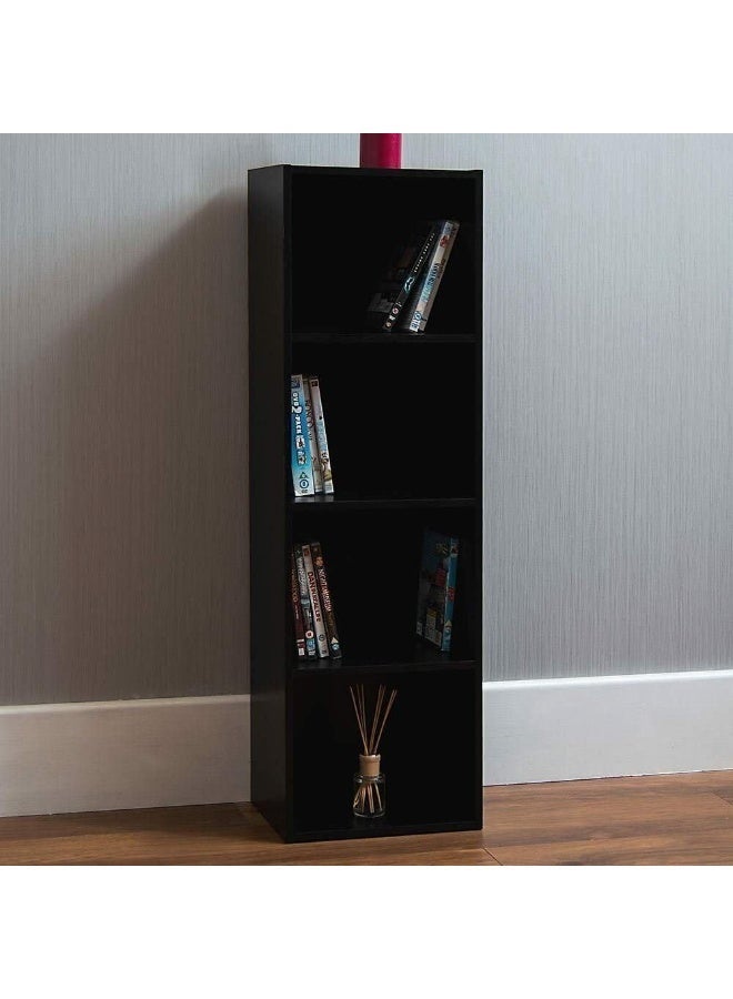 Wooden Bookcase Shelving Display Storage Shelf Unit 100*33*23 CM 4 shelves high Quilty Materials - Image 2