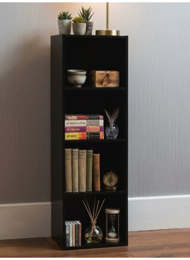 Wooden Bookcase Shelving Display Storage Shelf Unit 100*33*23 CM 4 shelves high Quilty Materials - Image 1