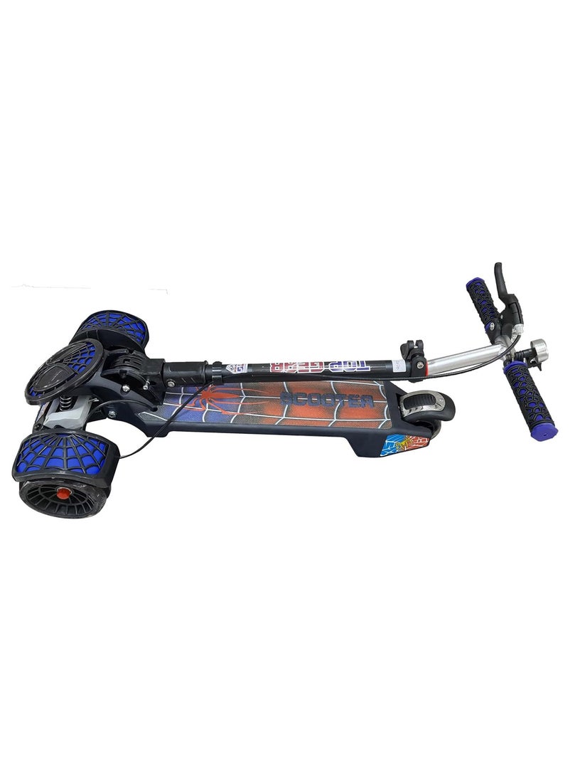 Top Gear Top Gear Rideon TG 2020 Kids 3 Wheel  Smart Kick Scooter with Foldable & Height Adjustable Handle - LED PU Wheels & Rear Brake - Blue  - Image 4
