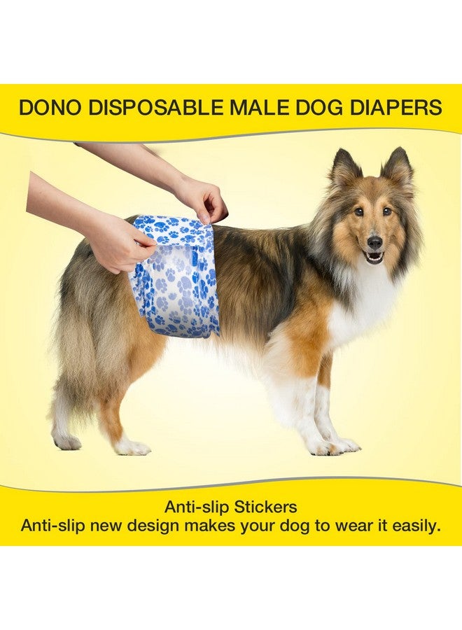 دونو حفاضات دونو للكلاب الذكور التي تستخدم لمرة واحدة، لفافات الكلاب الذكور للجراء، حفاضات ناعمة فائقة الامتصاص غير قابلة للانزلاق للكلاب الذكور، أربعة أحجام - Image 5