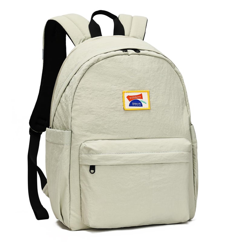 willikiva Kids Backpack for School Boys Girls Teens Toddler Backpack Waterproof Kindergarten Preschool Elementary Bookbag Children Travel BagBean Grey GreenMedium - Image 2
