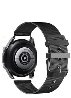 Watch 22mm For Huawei GT2 46- GT3 46 - GT2E - GT2 Pro Milanese Loop Stainless Steel With Metal Clasp - BLACK  - Image 2
