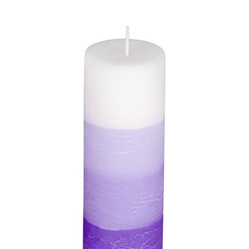 PROSPERRO LUMO Wax By Parkash Candle Set Of 3 Fragrance Pillar Candles Shade Finish (Purple - Lavender) 5 x 15 cm - Image 3