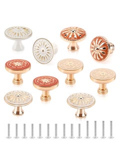 Y&D SYOSI Round Cabinet Knob, 10 Pack Boho Furniture Knobs and Pulls European Style Kitchen with Screws, Drawer Dresser for Cupboard Closet Wardrobe Bathroom  - Image 1
