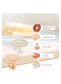 Y&D SYOSI Round Cabinet Knob, 10 Pack Boho Furniture Knobs and Pulls European Style Kitchen with Screws, Drawer Dresser for Cupboard Closet Wardrobe Bathroom  - Image 3