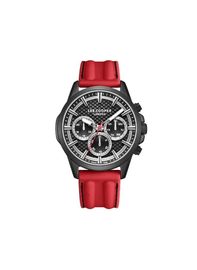 لي كوبر Men's Silicone Multi Function Watch LC08048.658 - 44 mm