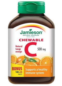 Jamieson Jamieson Chewable Vitamin C 500 mg - Tangy Orange, 120 Count 