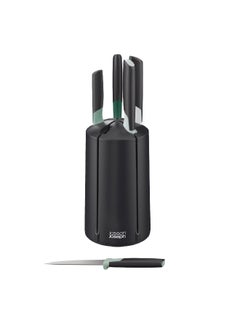 Joseph Joseph 5-Piece Modern Design Elevate Carousel Knives Set Black and Green 35 x 13.3 x 13.3 cm 10541  - Image 2